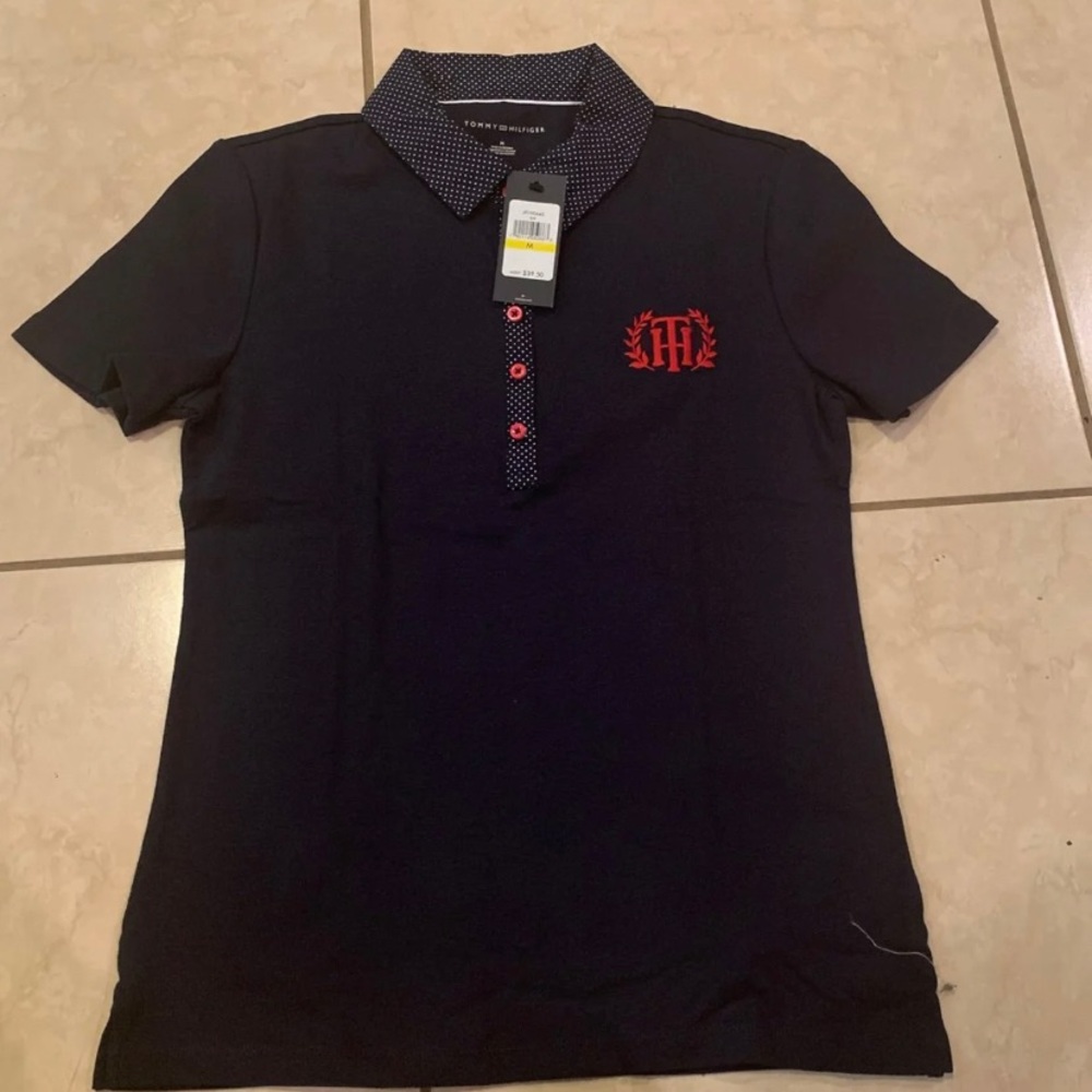 NWT Tommy Hilfiger Womens Navy Casual Solid